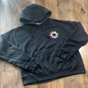 Champion Women’s Small Black Hoodie with Colorful Logo Design